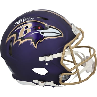 Kyle Hamilton Baltimore Ravens Autographed Fanatics Authentic Riddell 2026 Purple Alternate Speed Authentic Helmet