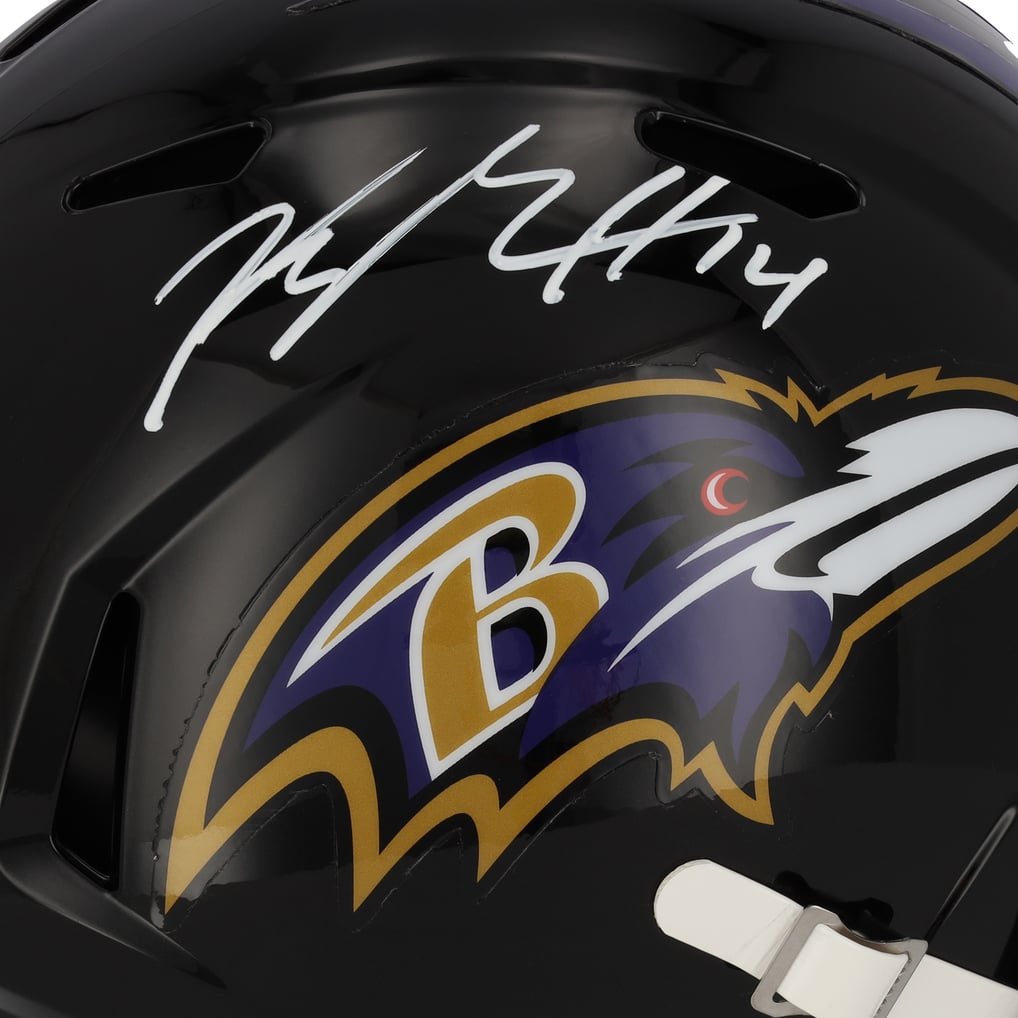Kyle Hamilton Baltimore Ravens Autographed Fanatics Authentic Speed Replica Helmet