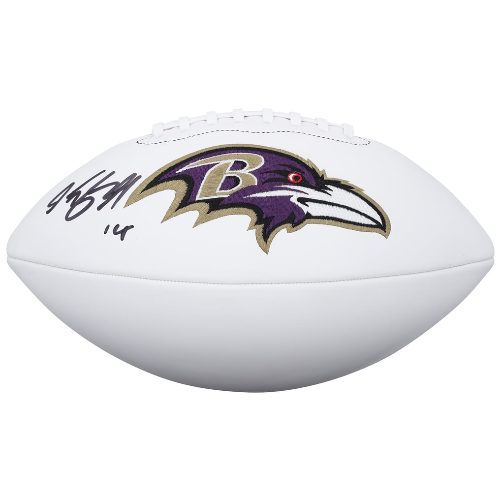 Kyle Hamilton Baltimore Ravens Autographed Fanatics Authentic Wilson White Panel Football 