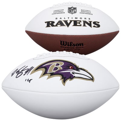 Kyle Hamilton Baltimore Ravens Autographed Fanatics Authentic Wilson White Panel Football 