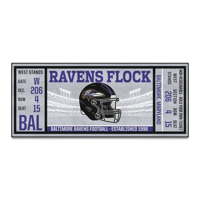 Baltimore Ravens Logo Brands 30" x 72" Ticket Runner