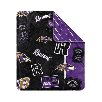 Baltimore Ravens Logo Brands 50" x 60" Dream Weave Throw Blanket