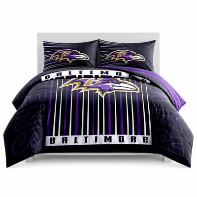 Baltimore Ravens Logo Brands Momentum 5-Piece Full/Queen Bedding Set