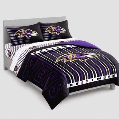 Logo Brands Baltimore Ravens Momentum Bed In A Bag - Full