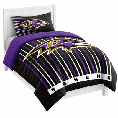 Baltimore Ravens Logo Brands Momentum Two-Piece Twin Bedding Set
