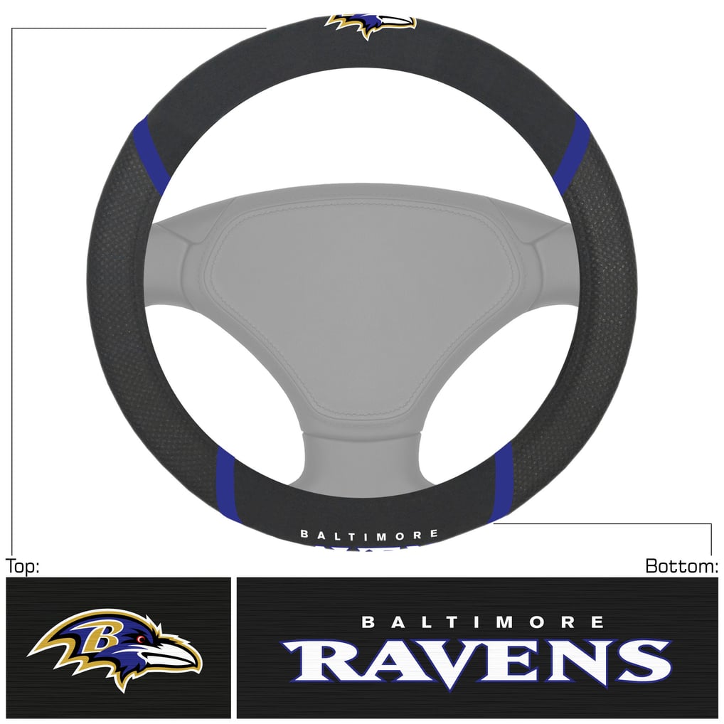 Baltimore Ravens Logo Brands Steering Wheel Cover