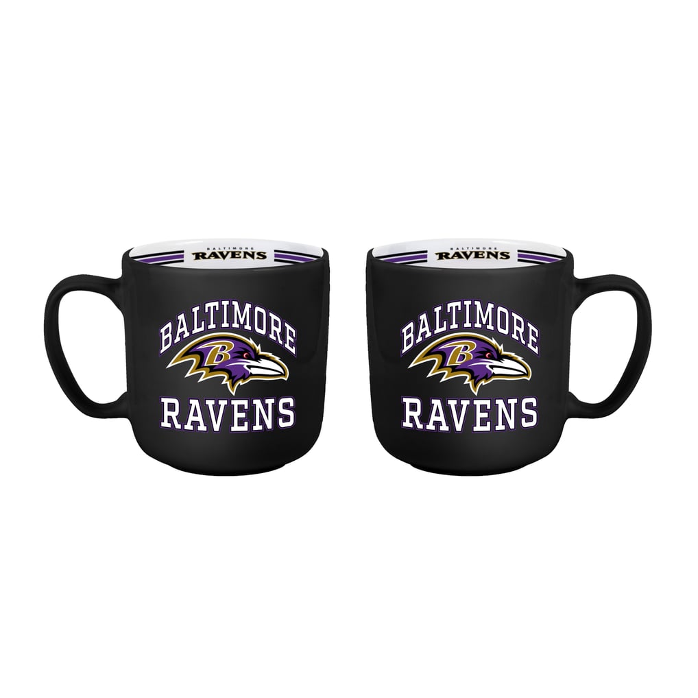 Baltimore Ravens Logo Brands Two-Piece 15oz. Stripe Mug Set
