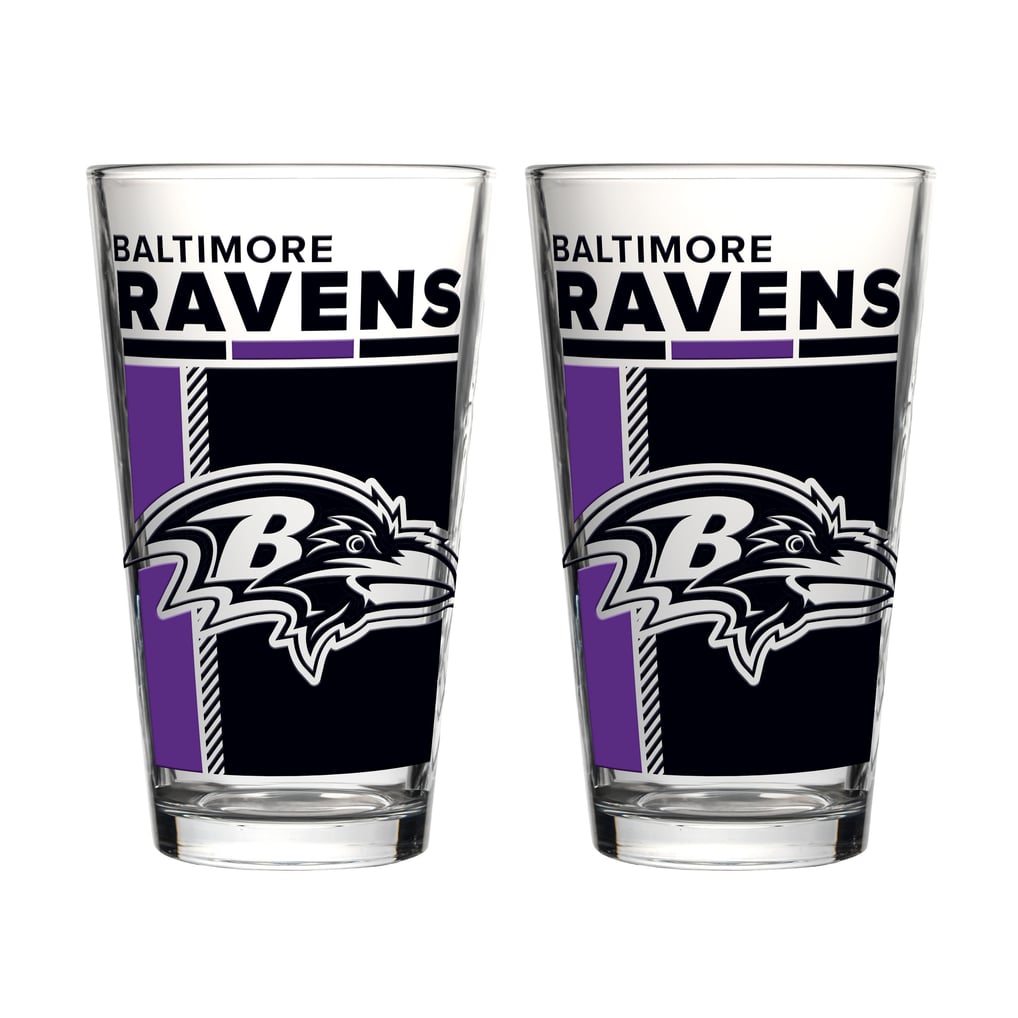 Baltimore Ravens Logo Brands Two-Piece 16oz. Pint Glass Set