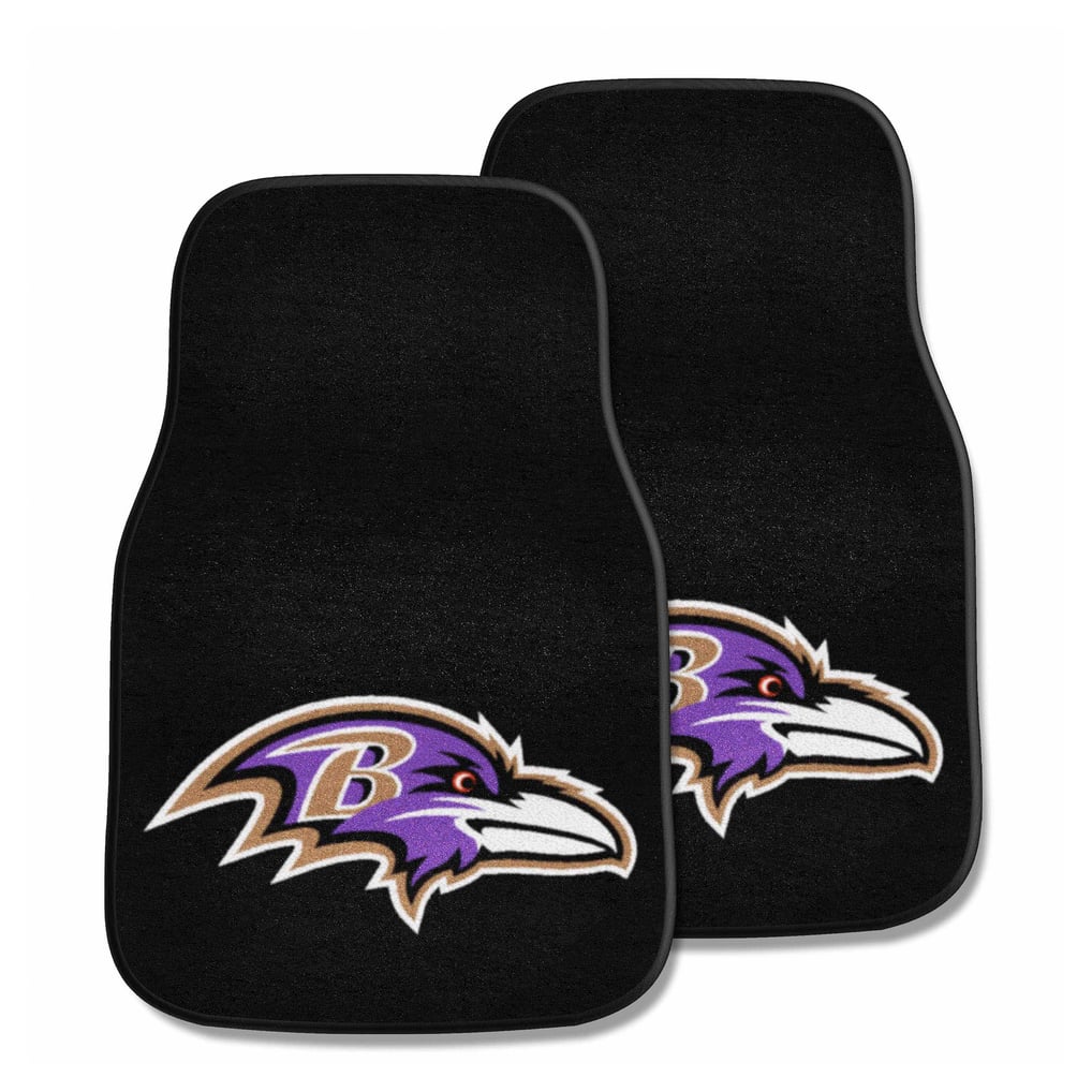 Baltimore Ravens Logo Brands Two-Piece Carpet Car Mat Set
