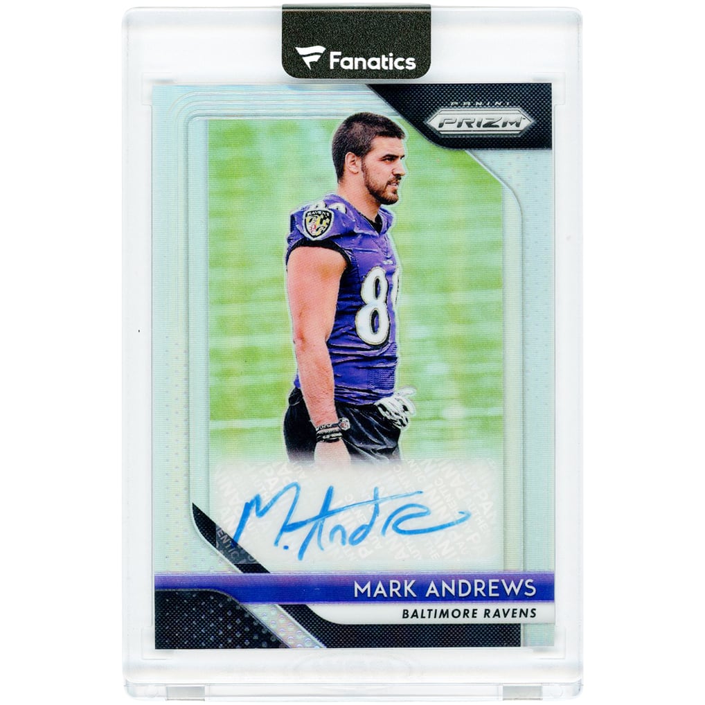 Mark Andrews Baltimore Ravens Autographed 2018 Panini Prizm Silver Prizm #RA-MAN Rookie Card