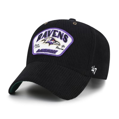 Baltimore Ravens '47 Accordia Corduroy MVP Adjustable Hat - Black