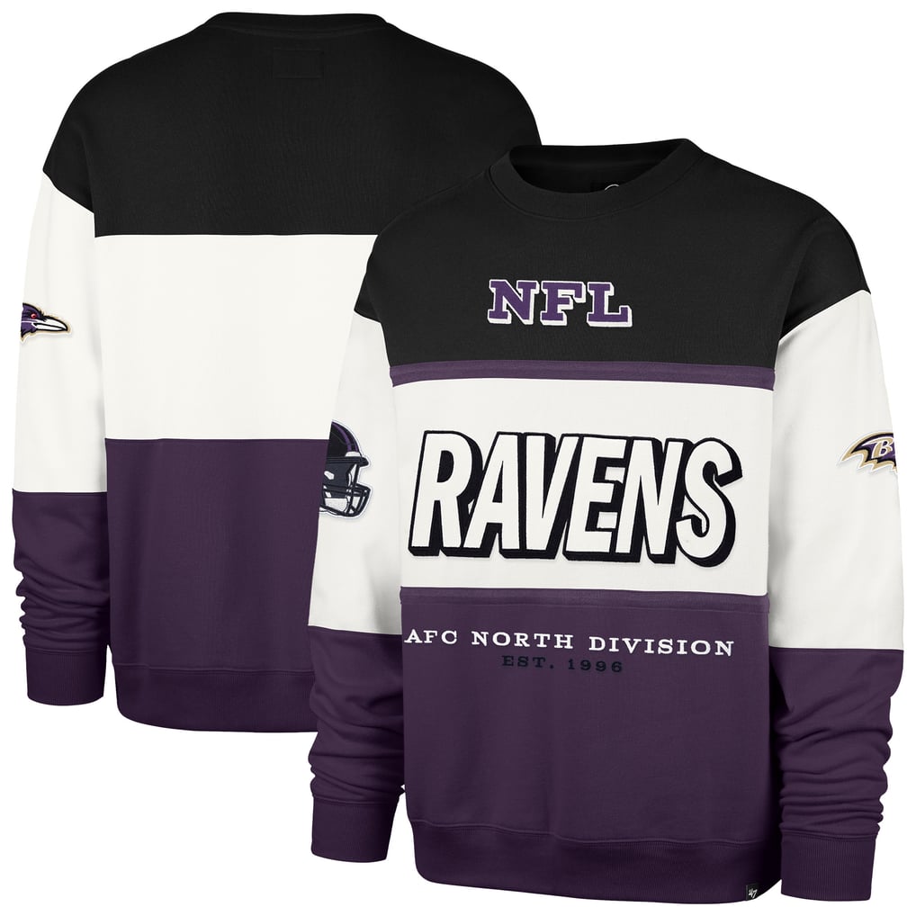 Baltimore Ravens '47 Breeze Maximalist Sweatshirt - Black/Purple