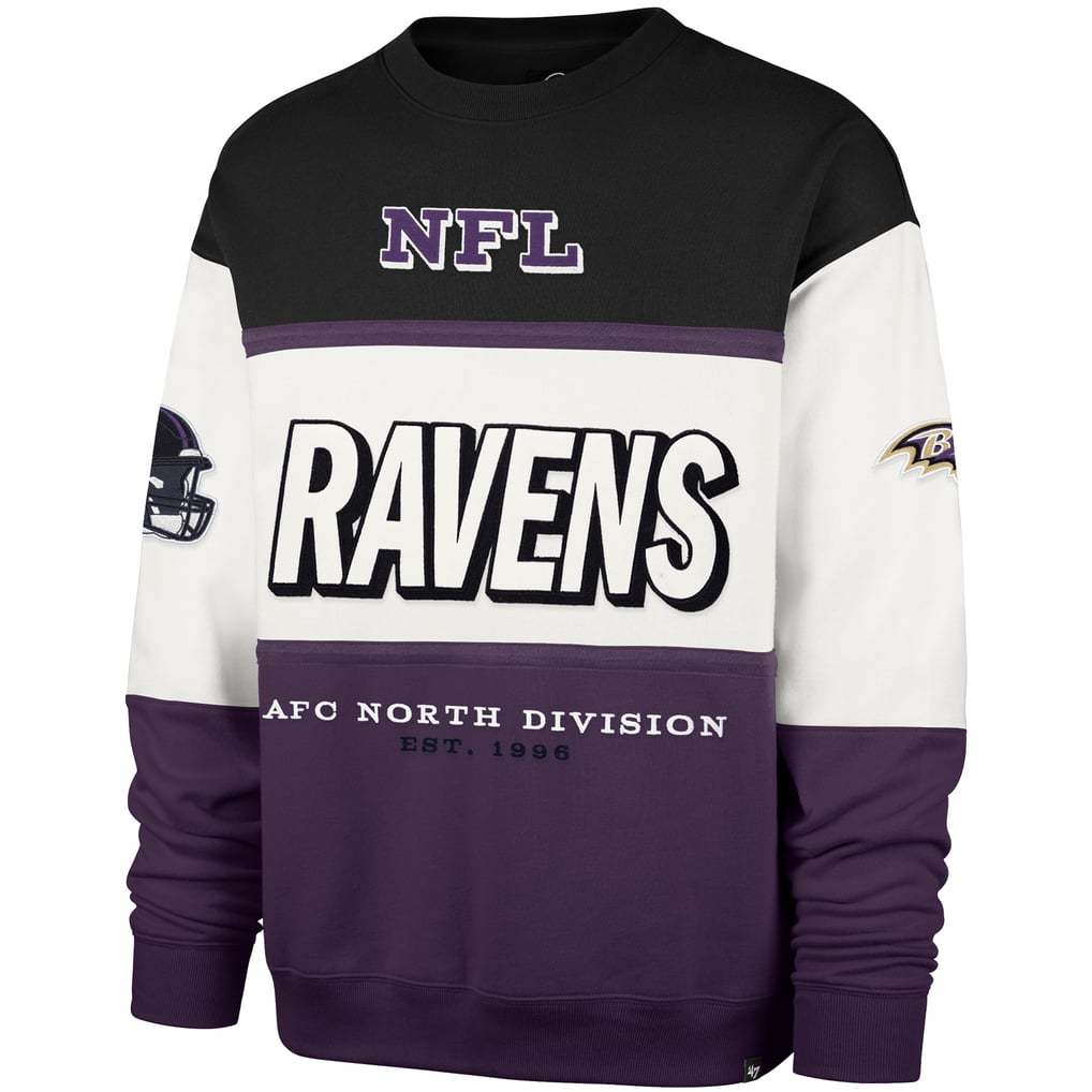 Baltimore Ravens '47 Breeze Maximalist Sweatshirt - Black/Purple