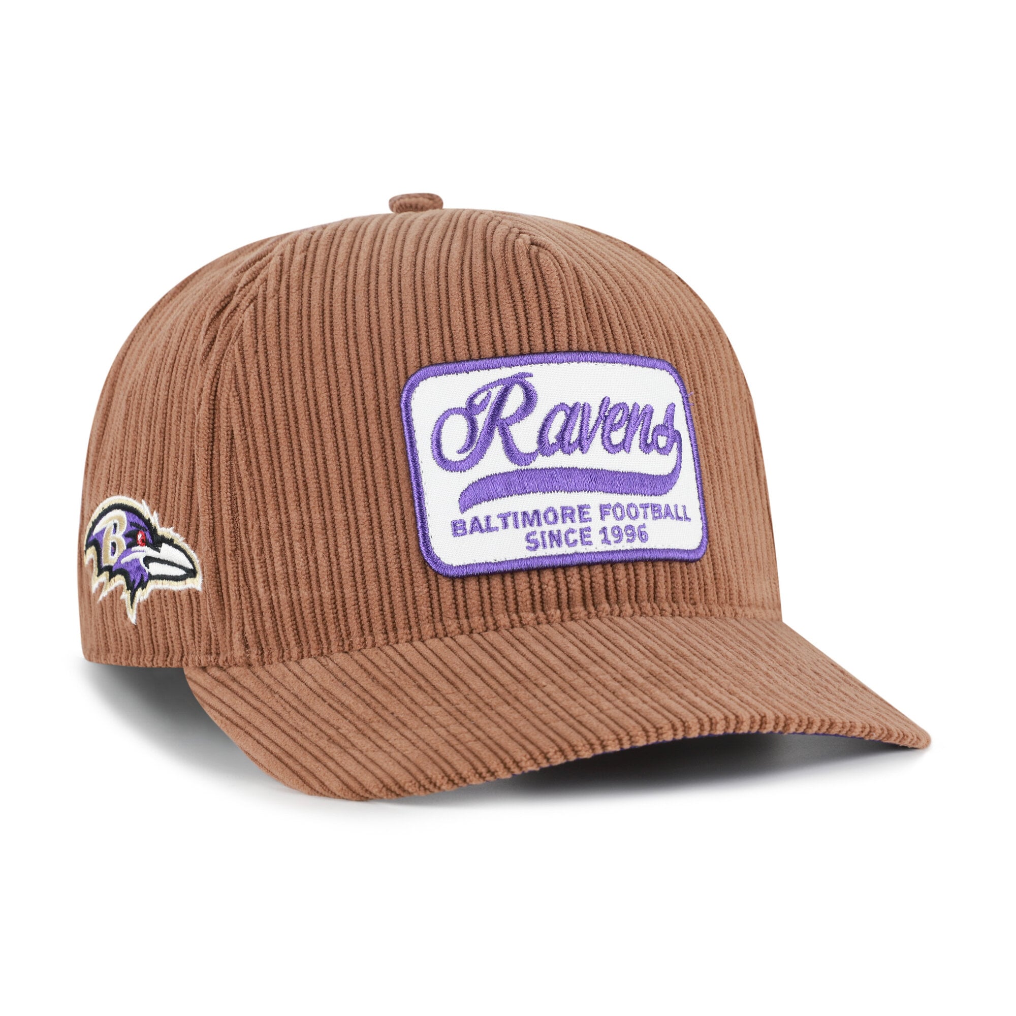 Men's '47 Brown Baltimore Ravens Corduroy Patch Hitch Adjustable Hat