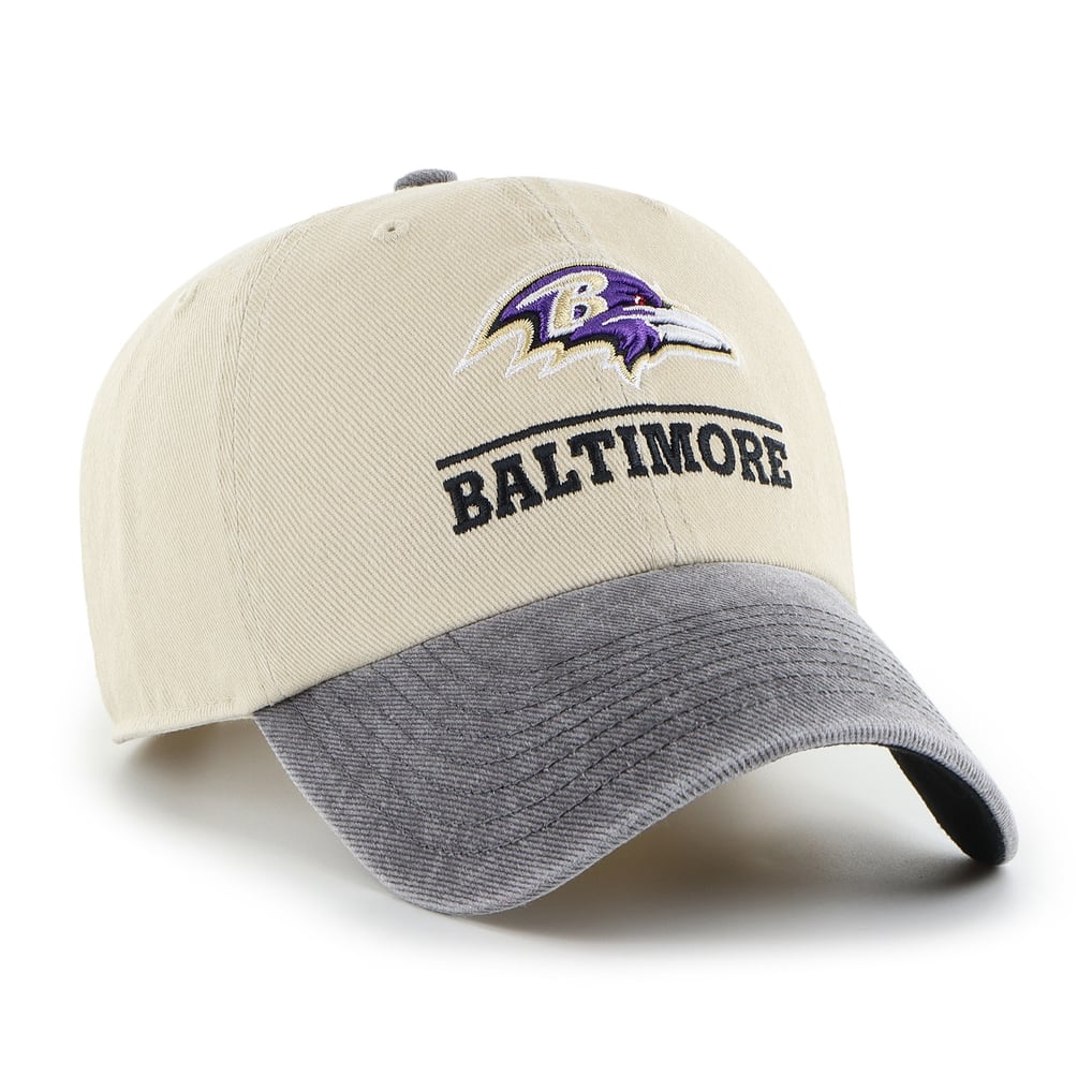 Baltimore Ravens '47 Logo Line Clean Up Adjustable Hat - Natural