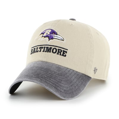 Baltimore Ravens '47 Logo Line Clean Up Adjustable Hat - Natural