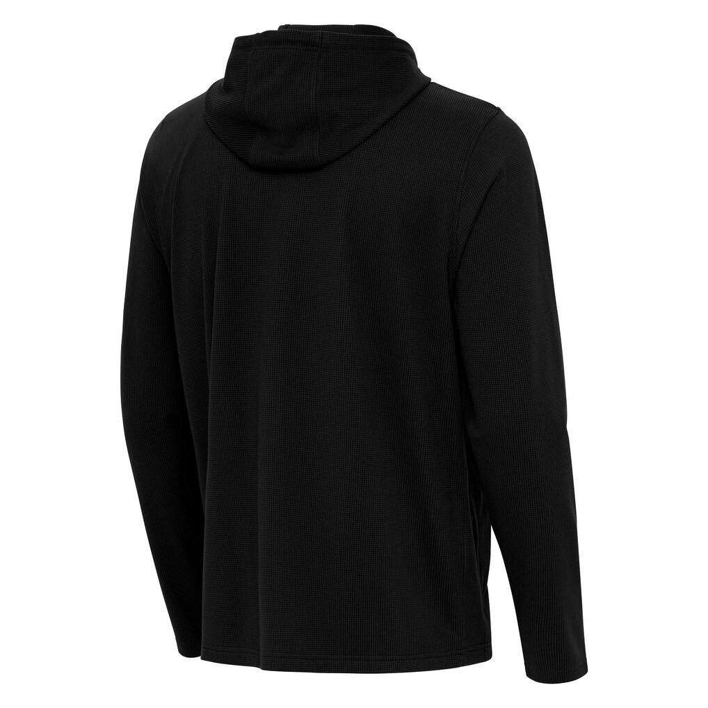 Baltimore Ravens Antigua Connected Quarter-Zip Pullover Hoodie - Black