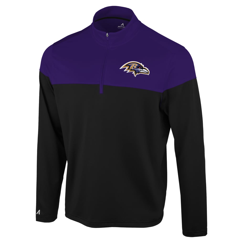 Baltimore Ravens Antigua Hinder Quarter-Zip Pullover - Black/Purple