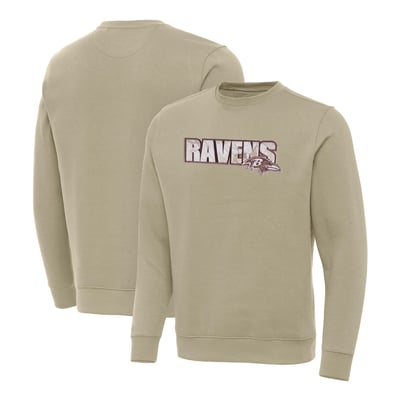 Baltimore Ravens Antigua Woodland Camo Victory Sweatshirt - Khaki