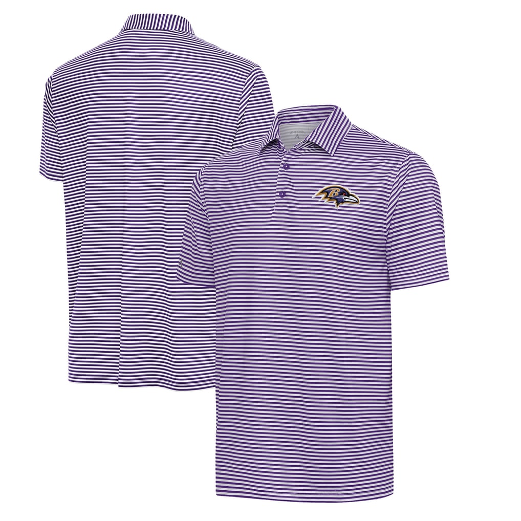 Baltimore Ravens Antigua  Skills Polo - Purple/White
