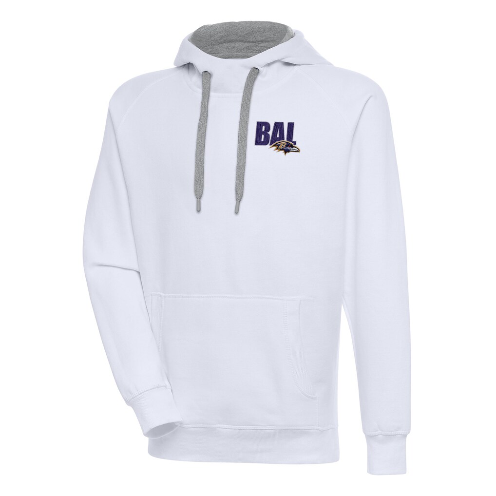  Baltimore Ravens Antigua Victory Pullover Hoodie - White