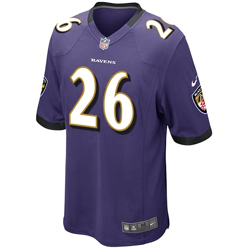 Mens Baltimore Ravens Matt Elam Nike Purple Game Jersey