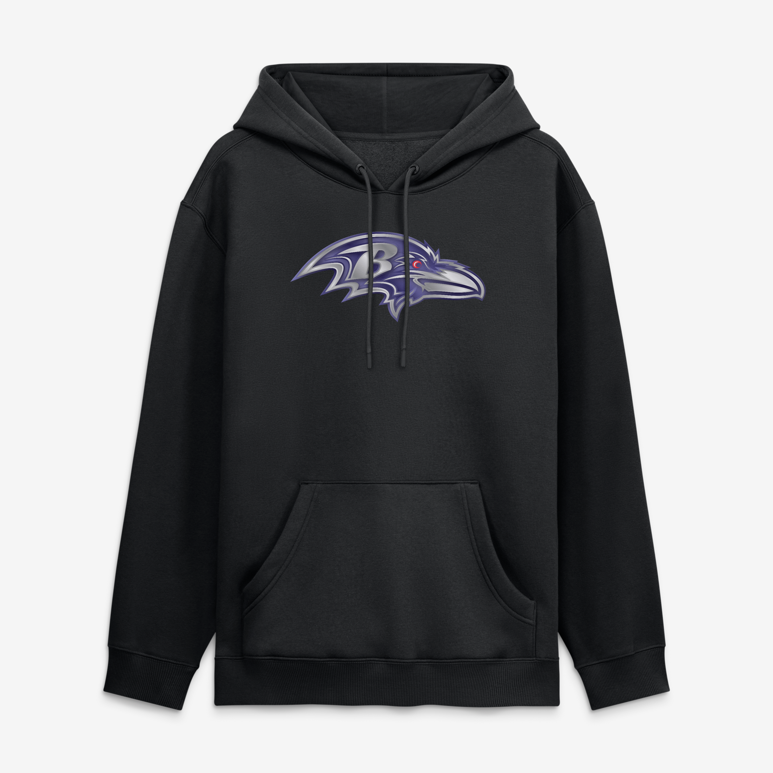 Angles Coding Logo Men's Black Baltimore Ravens Forged Mascot Hoodie
