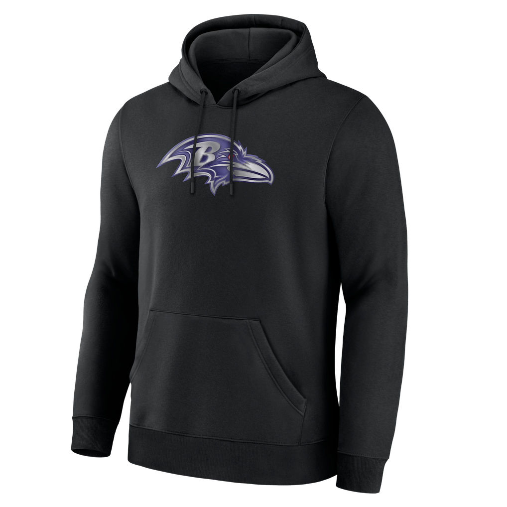 Baltimore Ravens  Metallic Mascot Hoodie - Black