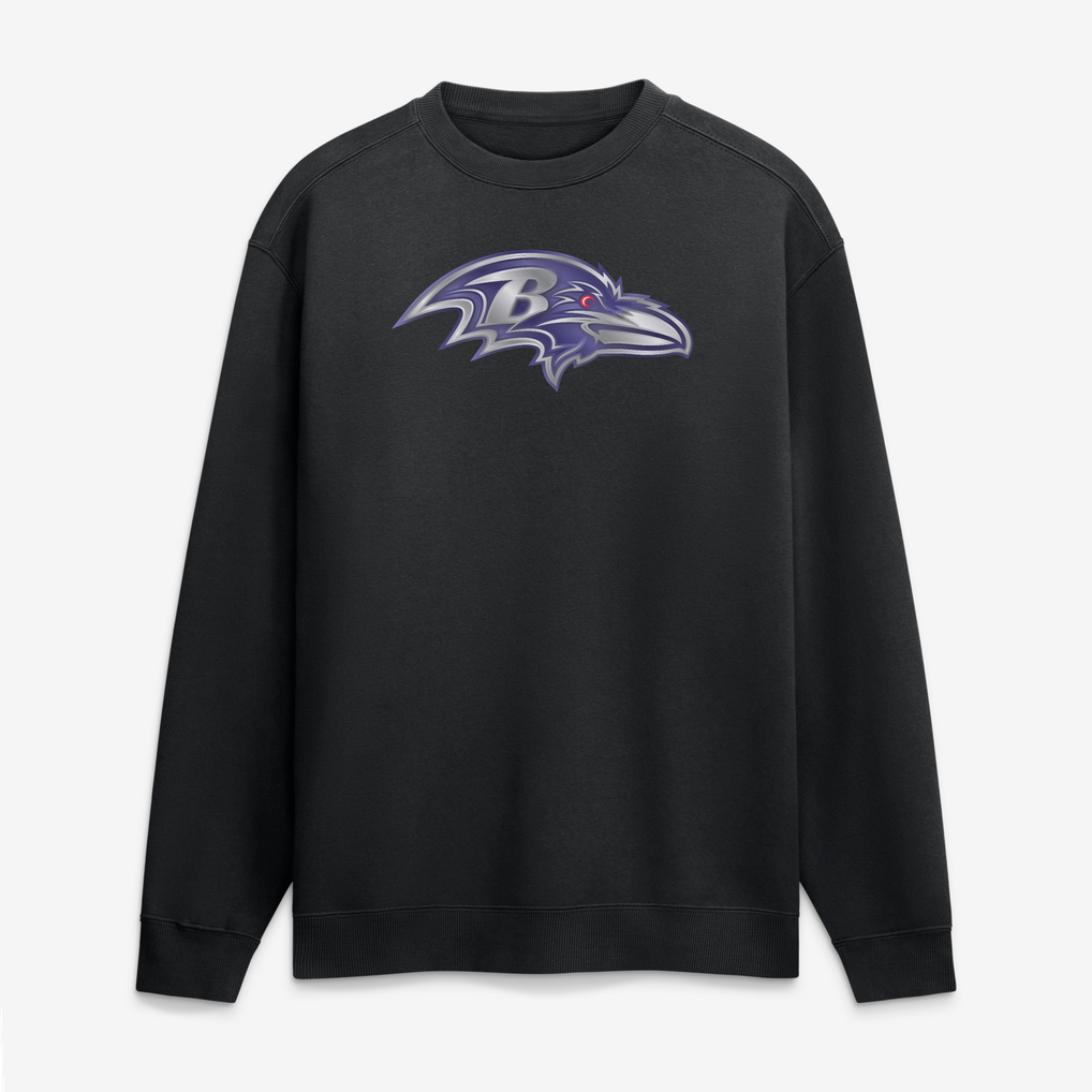 Baltimore Ravens  Metallic Mascot Sweatshirt - Black