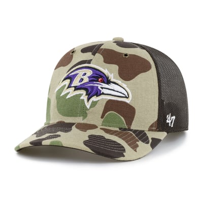 Baltimore Ravens Carhartt x '47 Adjustable Trucker Hat - Duck Camo