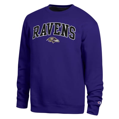  Baltimore Ravens Champion Contrast Lined Sweatshirt - Purple