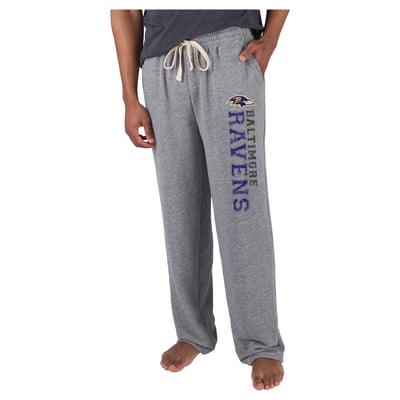  Baltimore Ravens Concepts Sport Mainstream French Terry Tri-Blend Sweatpants - Gray