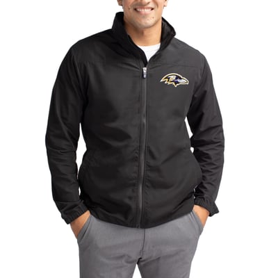  Baltimore Ravens Cutter & Buck  Charter Eco Recycled Full-Zip Jacket - Black