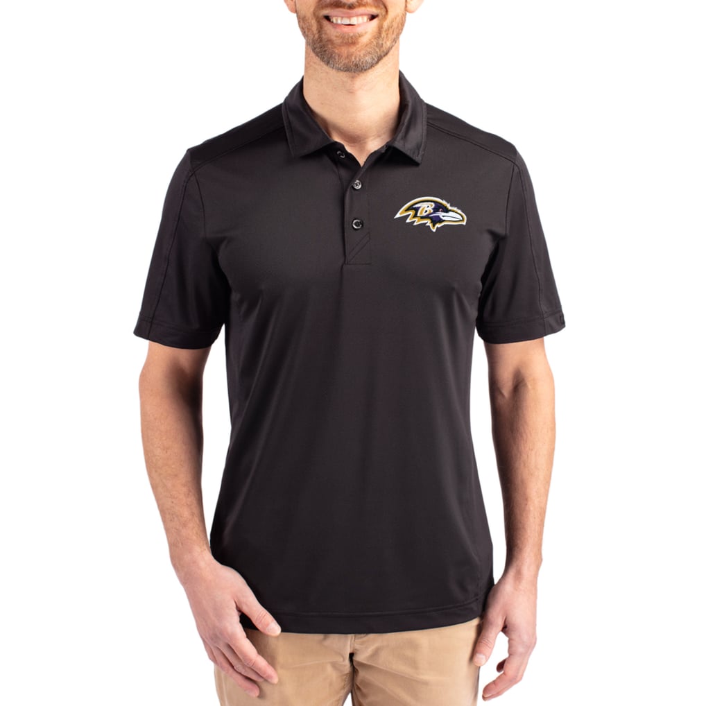 Baltimore Ravens Cutter & Buck Prospect Textured Stretch Polo - Black