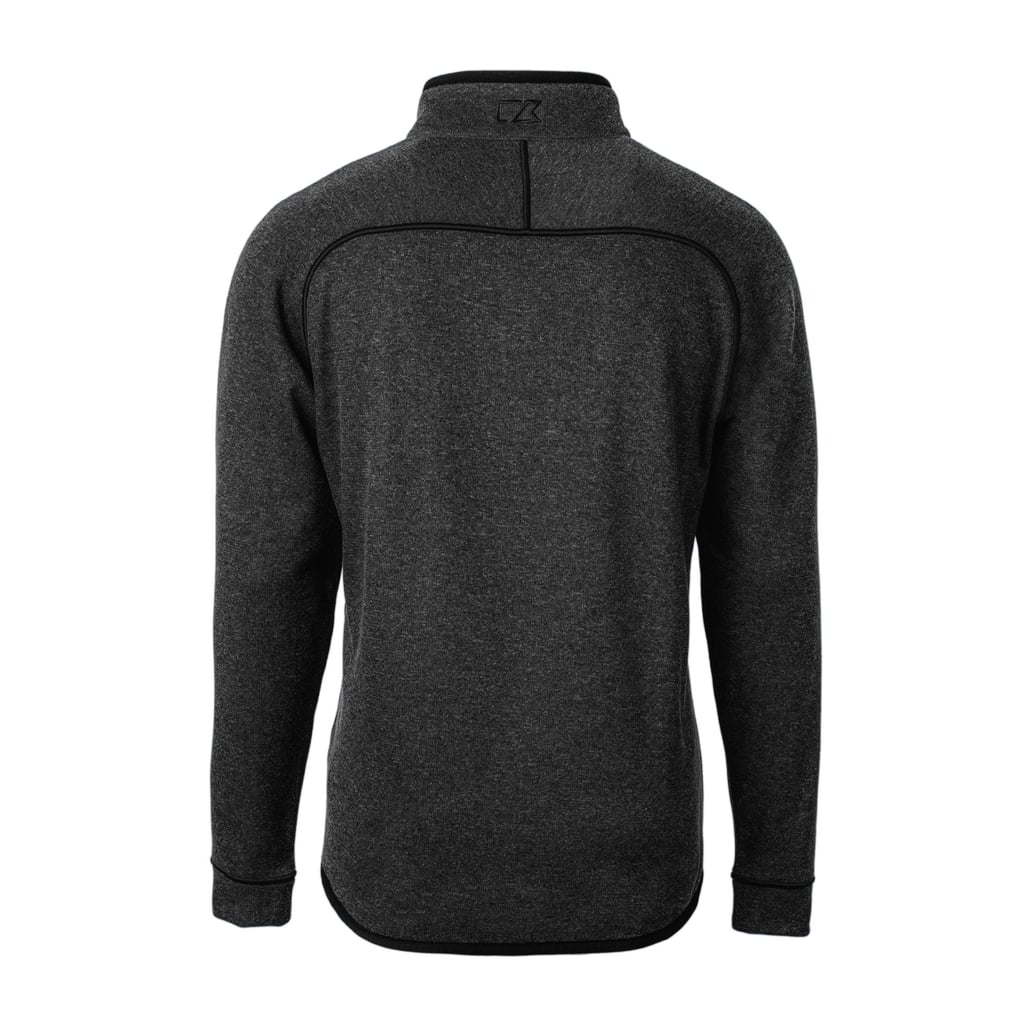 Baltimore Ravens Cutter & Buck Big & Tall Mainsail Sweater-Knit Half-Zip Jacket - Heather Charcoal