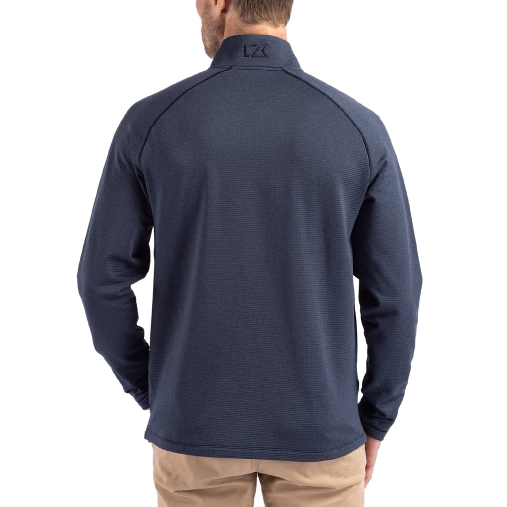 Baltimore Ravens Cutter & Buck Peshastin Eco Fleece Recycled Raglan Tri-Blend Full-Zip Jacket -  Heather Navy