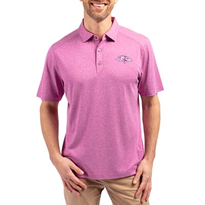Baltimore Ravens Cutter & Buck Forge Eco Stretch Recycled Polo - Heather Pink
