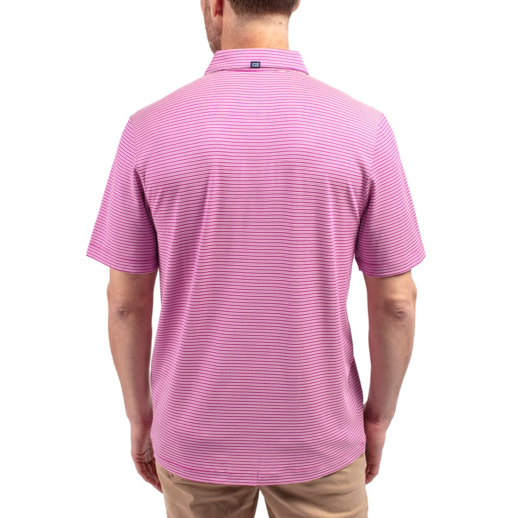 Baltimore Ravens Cutter & Buck Forge Eco Double Stripe Stretch Recycled Polo - Light Purple