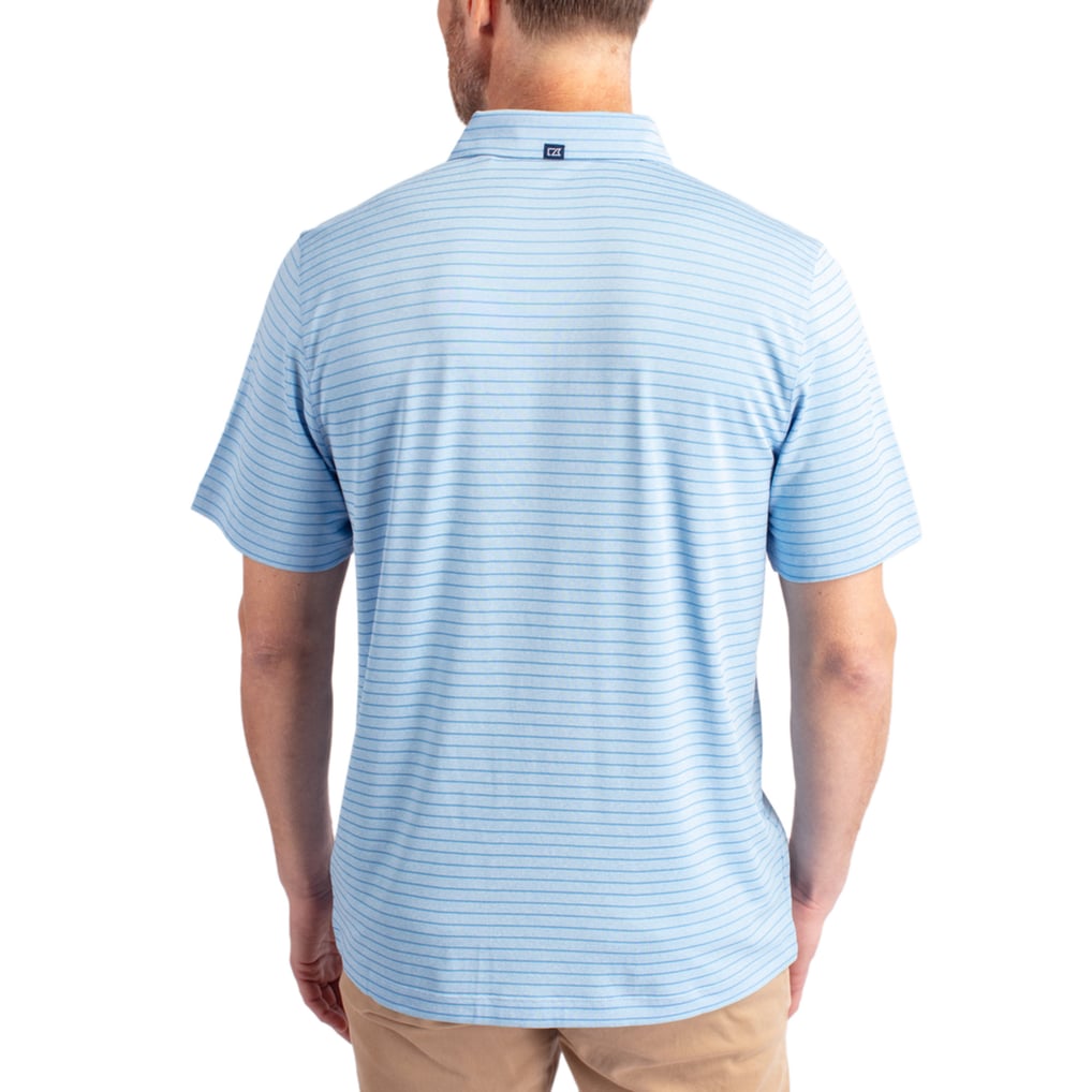 Baltimore Ravens Cutter & Buck Men's Forge Eco Heathered Stripe Stretch Recycled Polo - Mint
