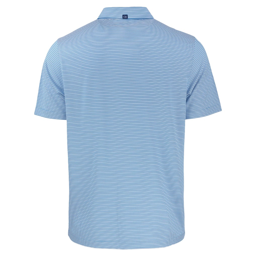 Baltimore Ravens Cutter & Buck Forge Eco Double Stripe Stretch Recycled Big & Tall Polo - Powder Blue