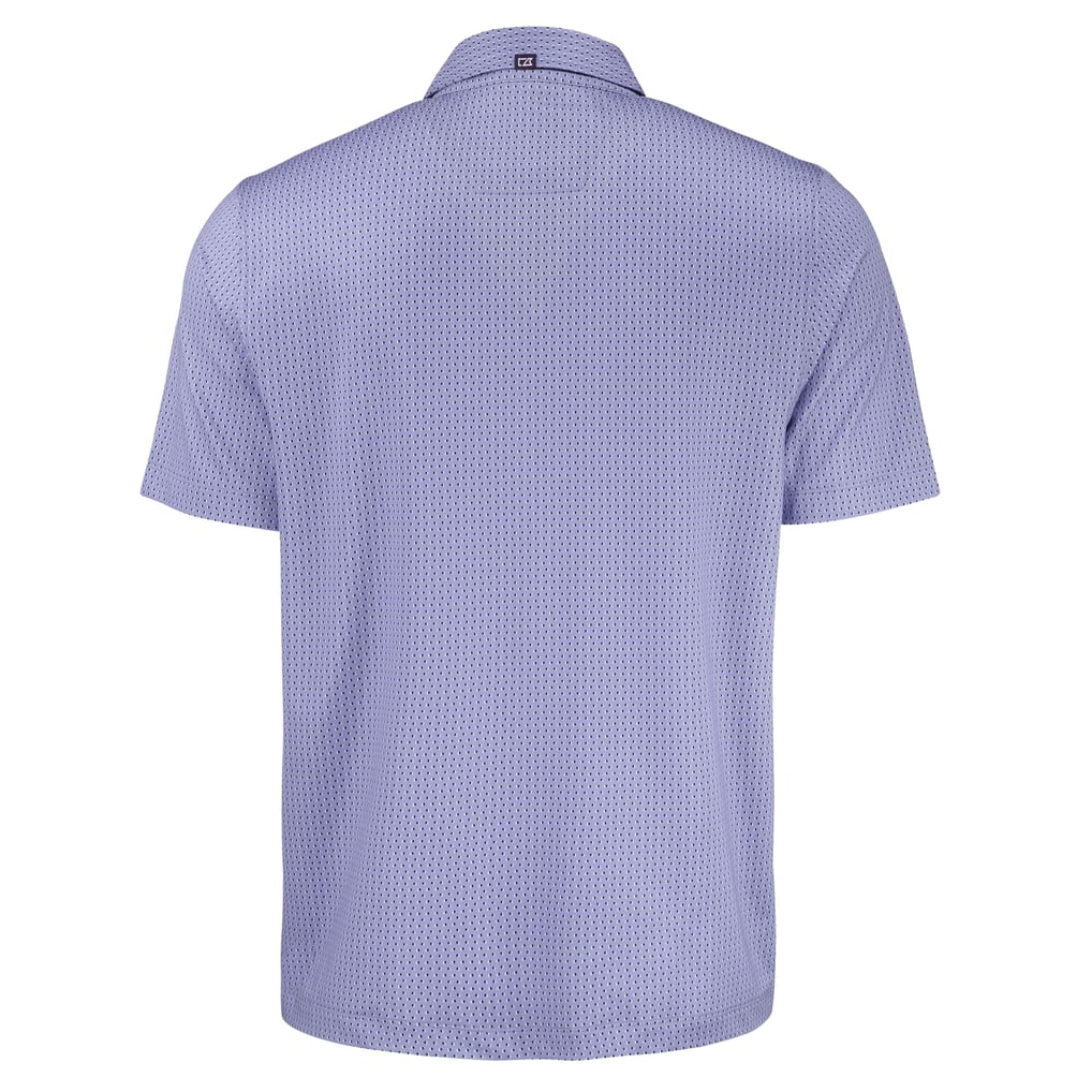  Baltimore Ravens Cutter & Buck Pike Eco Shadow Check Print Recycled Polo - Purple