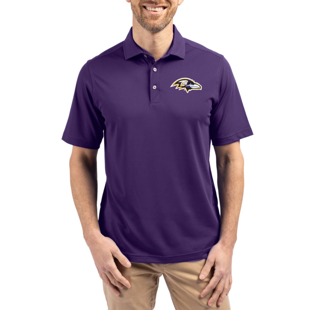 Baltimore Ravens Cutter & Buck Virtue Eco Pique Recycled Polo - Purple