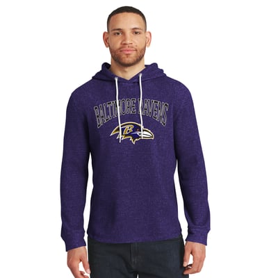 Baltimore Ravens Darius Rucker Collection by Fanatics Waffle Knit Hooded Tri-Blend Long Sleeve T-Shirt - Purple
