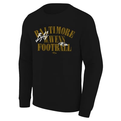 Baltimore Ravens Fanatics Big & Tall Relaxed Halftime Lead Sweatshirt - Black