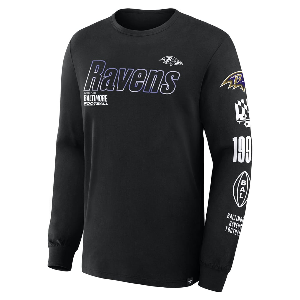 Baltimore Ravens Fanatics Checkdown Pass Long Sleeve T-Shirt - Black