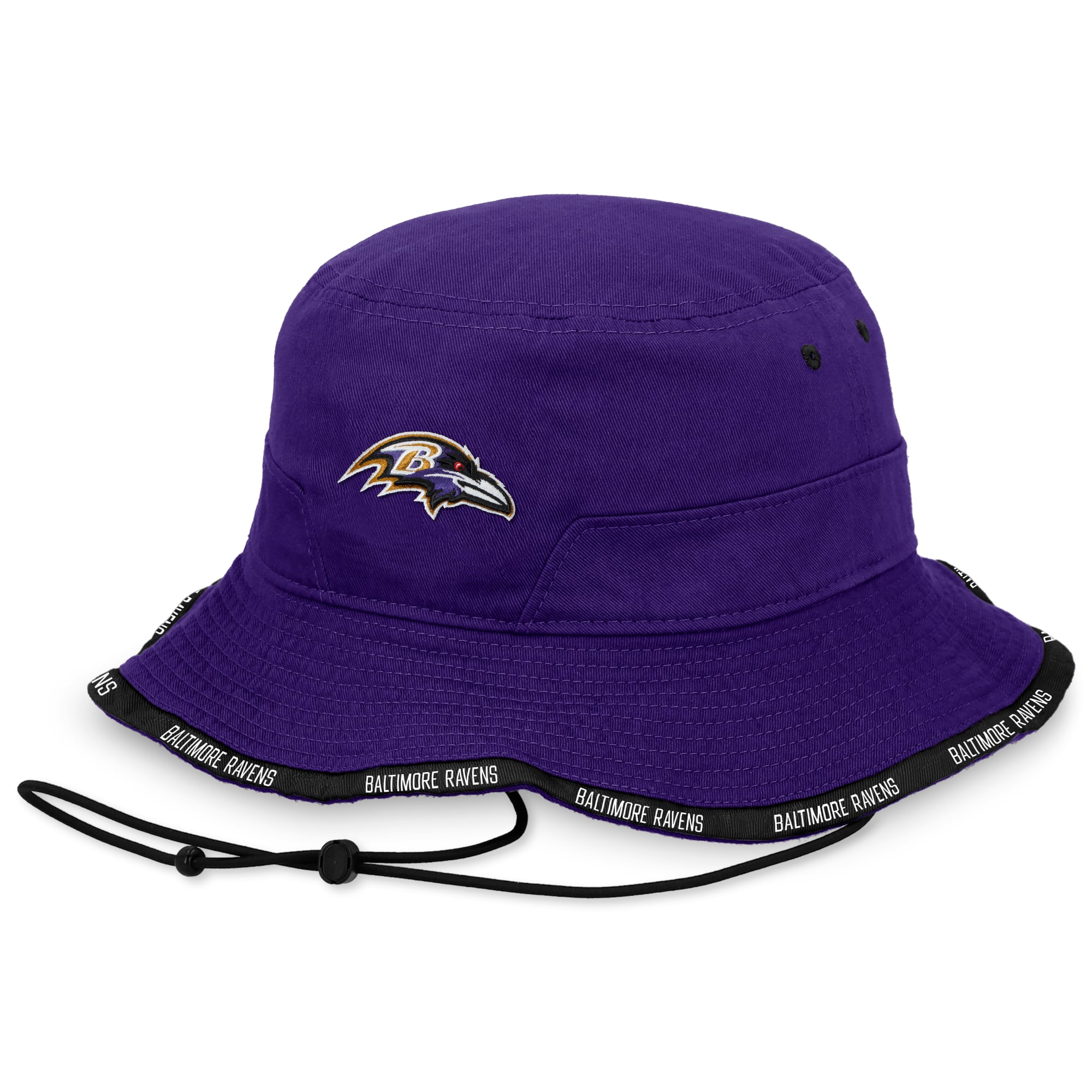 Men's Fanatics Purple Baltimore Ravens Iconic Bucket Hat