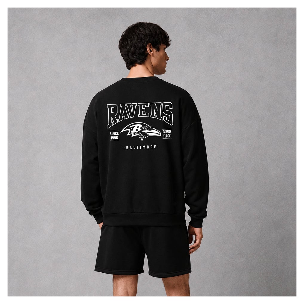 Baltimore Ravens Levelwear Luxe Zone Logo Sweatshirt - Black