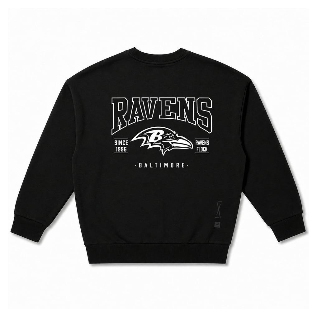 Baltimore Ravens Levelwear Luxe Zone Logo Sweatshirt - Black