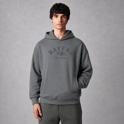 Baltimore Ravens Levelwear Luxe Zone Pullover Hoodie - Gray