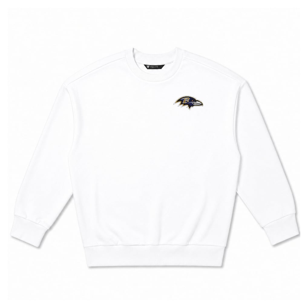 Baltimore Ravens Levelwear Luxe Zone Logo Sweatshirt - White